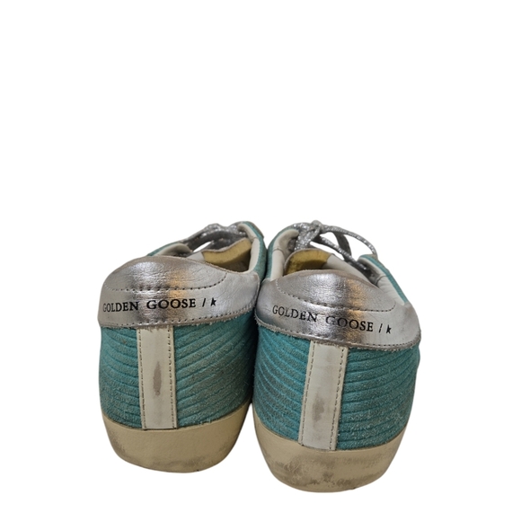 Golden Goose Super-Star sneakers in turquoise suede Size 37 - Picture 6 of 9